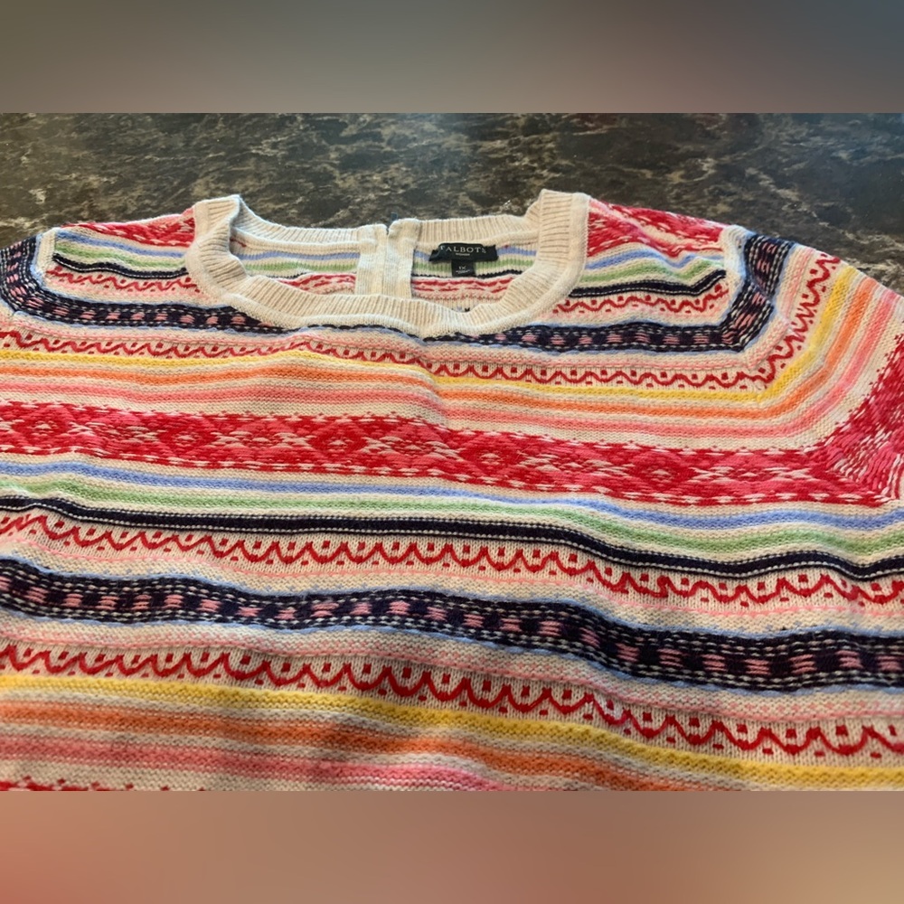 Talbots Multicolor Knit Sweater - Picture 2 of 9